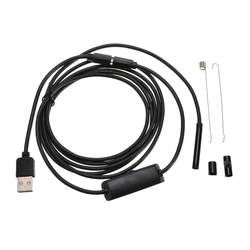 

1PC 5.5mm Mini USB Endoscope Borescope Inspection Tube Camera 2M Cable For Android 4.0 Mobile Windows 2000/XP/7/8/9/10
