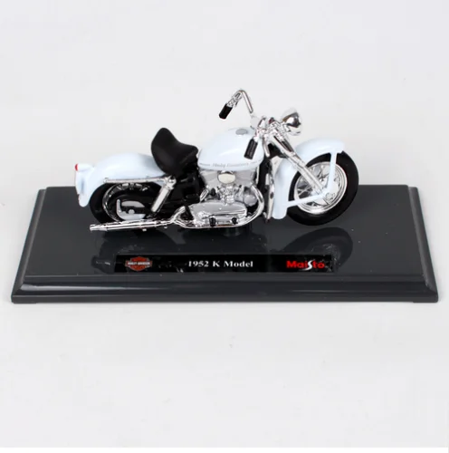 Maisto 1:18 Harley 1952 K модель белый Мотоцикл Велосипед литья под давлением модель игрушки в коробке