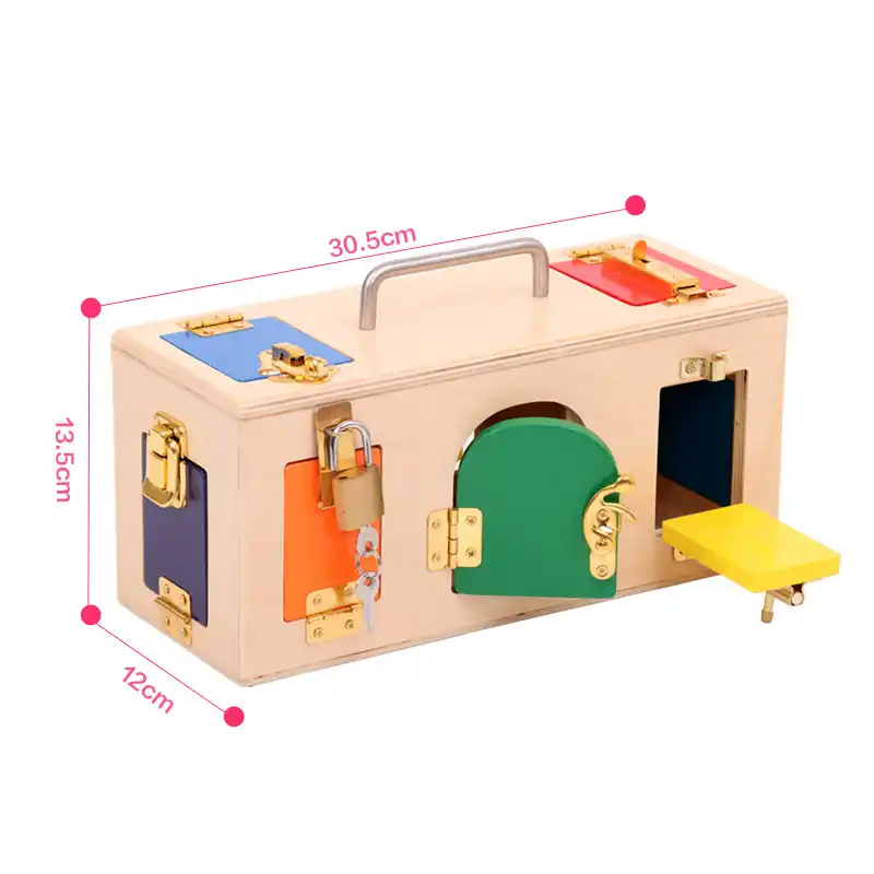 lock box wooden activity toy