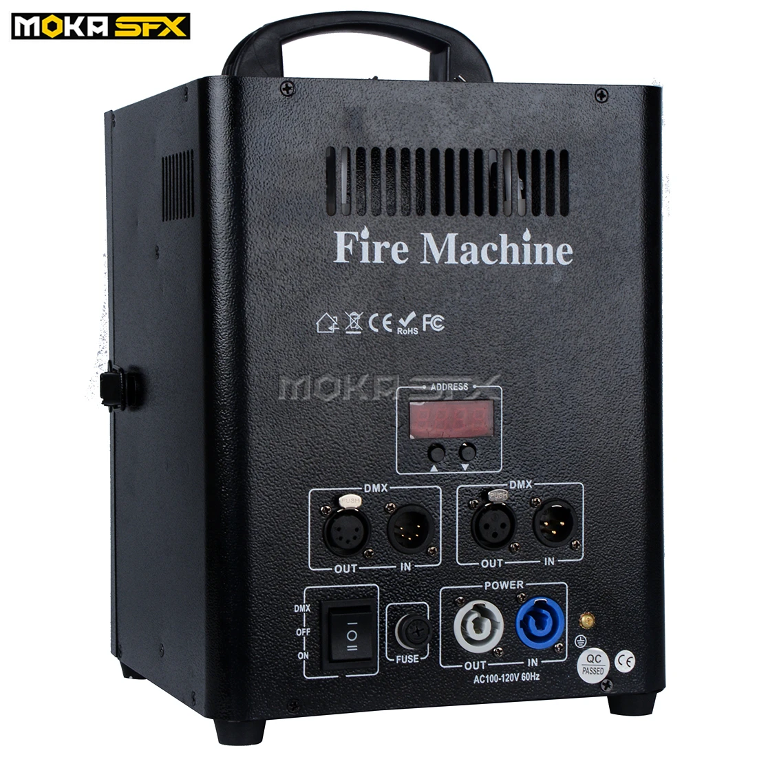 Two Head Stage Fire Machine Dual-Way Flame Machine DJ Effect Equipment Flame DMX Control for Wedding Nightclub Party Decoration