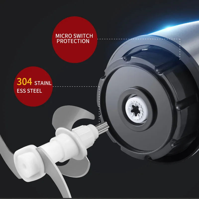 220V 300W 1200W 4.5L Мясорубка Электрический Нержавеющая сталь дробилка фарш бытовая