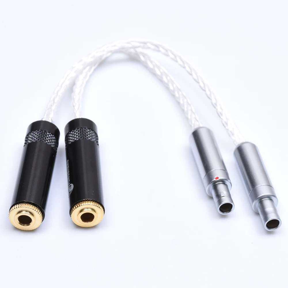 Doppia Femmina Da 3.5Mm Per Adattatore Audio Sennheiser Hd800 Hd800S Cavo Placcato Argento