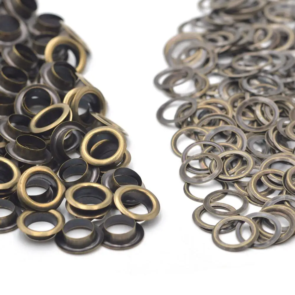 Eyelet Grommet Ring Eyelet Grommet Ring Kit Grommet Eyelet Kit KALASO 100sets 8mm Pure Brass Material Bronze Grommet Eyelet With Washer Fit Leather Craft Shoes Belt Cap Bag Diy Supplies