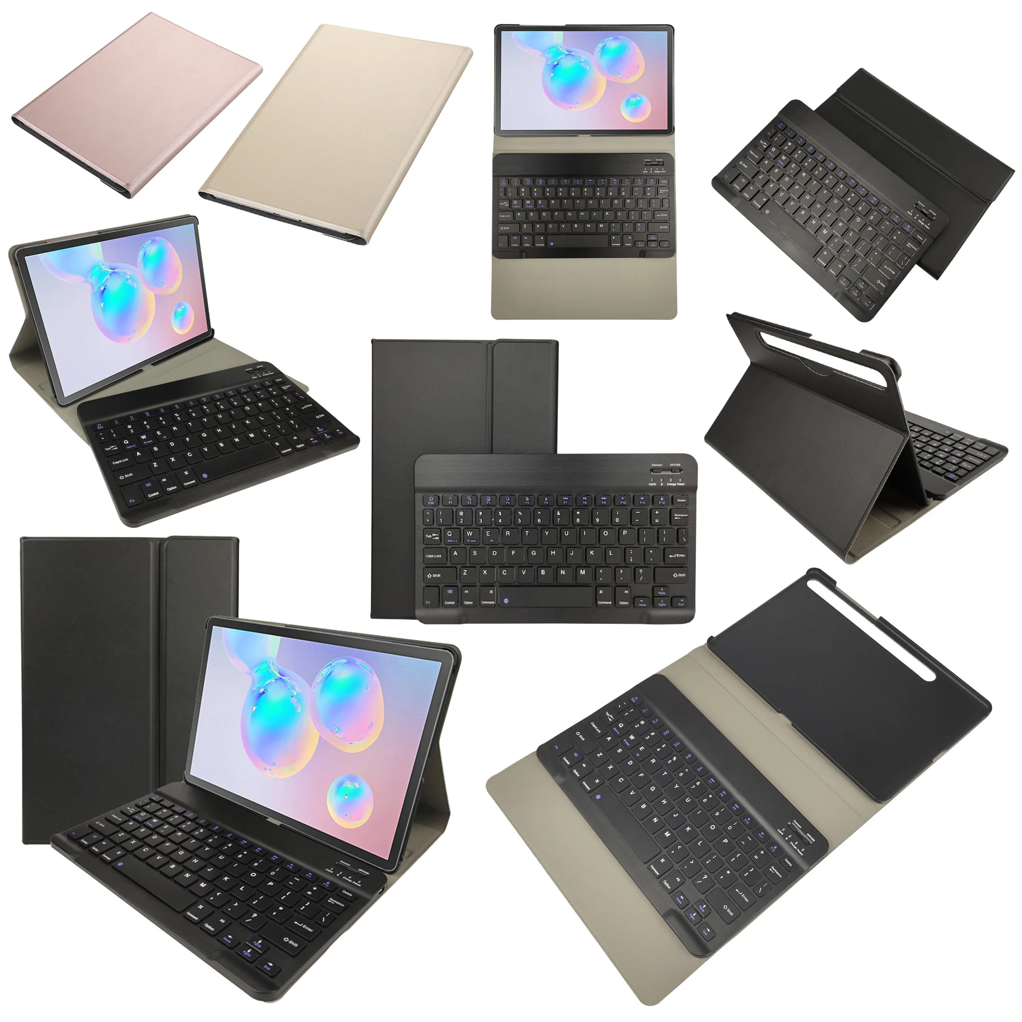 Беспроводной кожаный чехол с клавиатурой Bluetooth для Samsung Galaxy Tab S6 T860 T865 планшета на