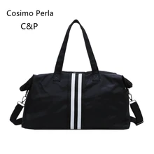 Мужская нейлоновая спортивная сумка, Женская Полосатая Сумка для плавания, тренировочная сумка для йоги, сухая влажная разделительная переносная сумка для путешествий