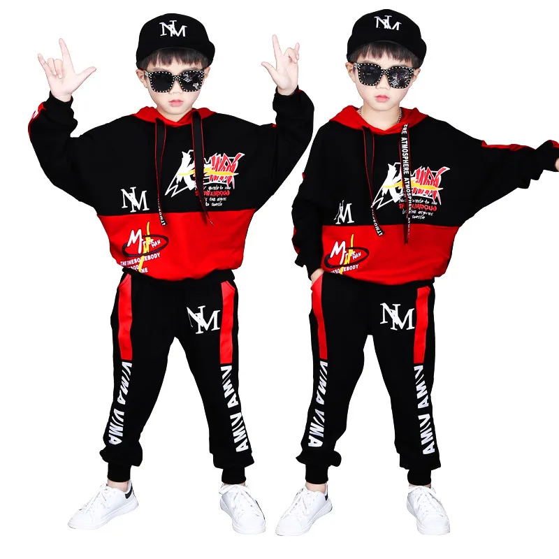 Autumn Spring Kids Clothes Boys 6 7 8 9 10 11 12 13 14 Years Boys Clothing Set Sports Suit Boys Hooded Jacket And Pants Outfits (9)