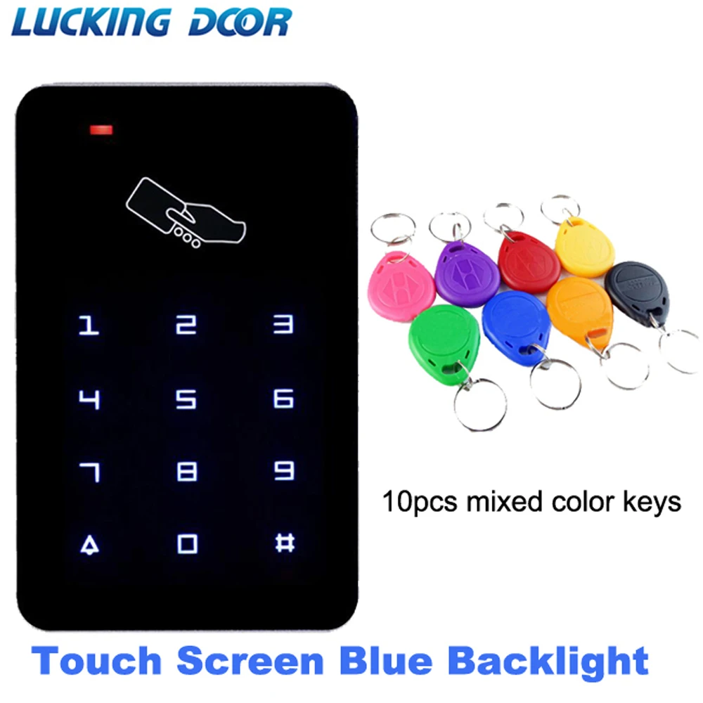 125KHZ RFID Card And Password Door Access Control Keypad with Backlight Touchpad 