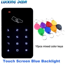 Standalone Access Controller 125Khz RFID Access Control Keypad digital panel Touch Screen Backlight Card Reader Door Lock System cheap standalone without software f008 card access control single door access control with electromagnetic lock