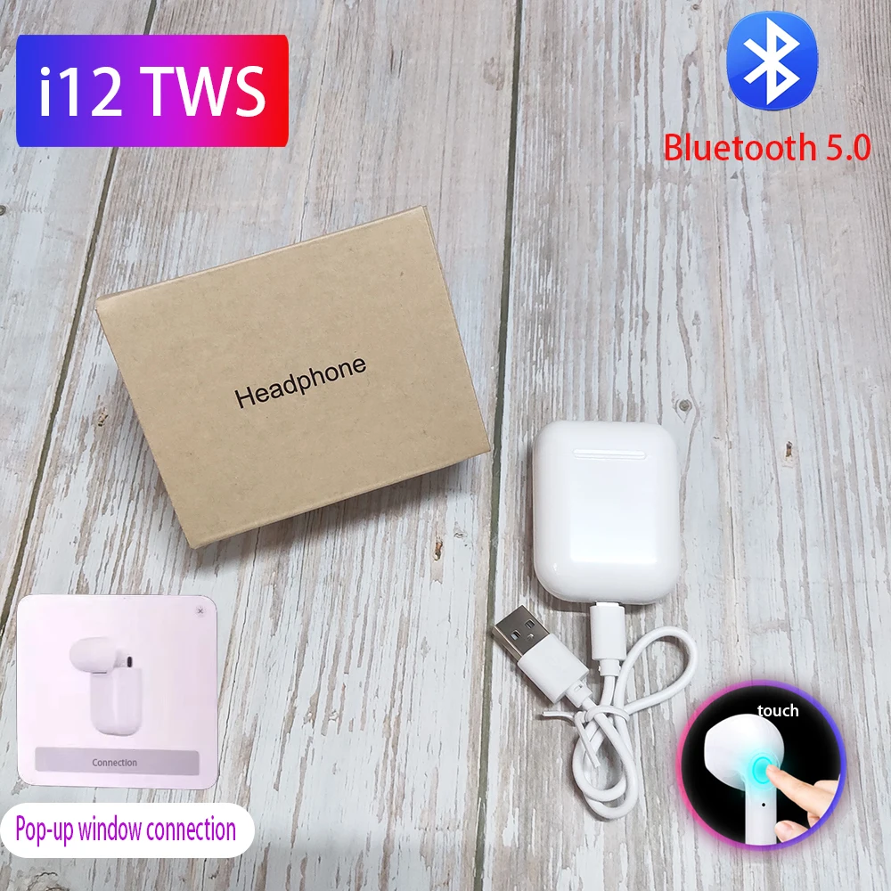 I12 TWS беспроводные наушники Bluetooth 5,0 i7s спортивные наушники портативные наушники pk i11 i12 i30 i60 i80 i100 tws fones