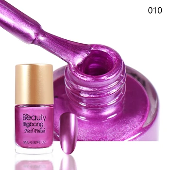 

Beautybigbang 9ml 10 Color Mirror Effect Nail Polish Green Violet Silver Metallic Lacquer Gorgeous Metal Nail Art Varnishes