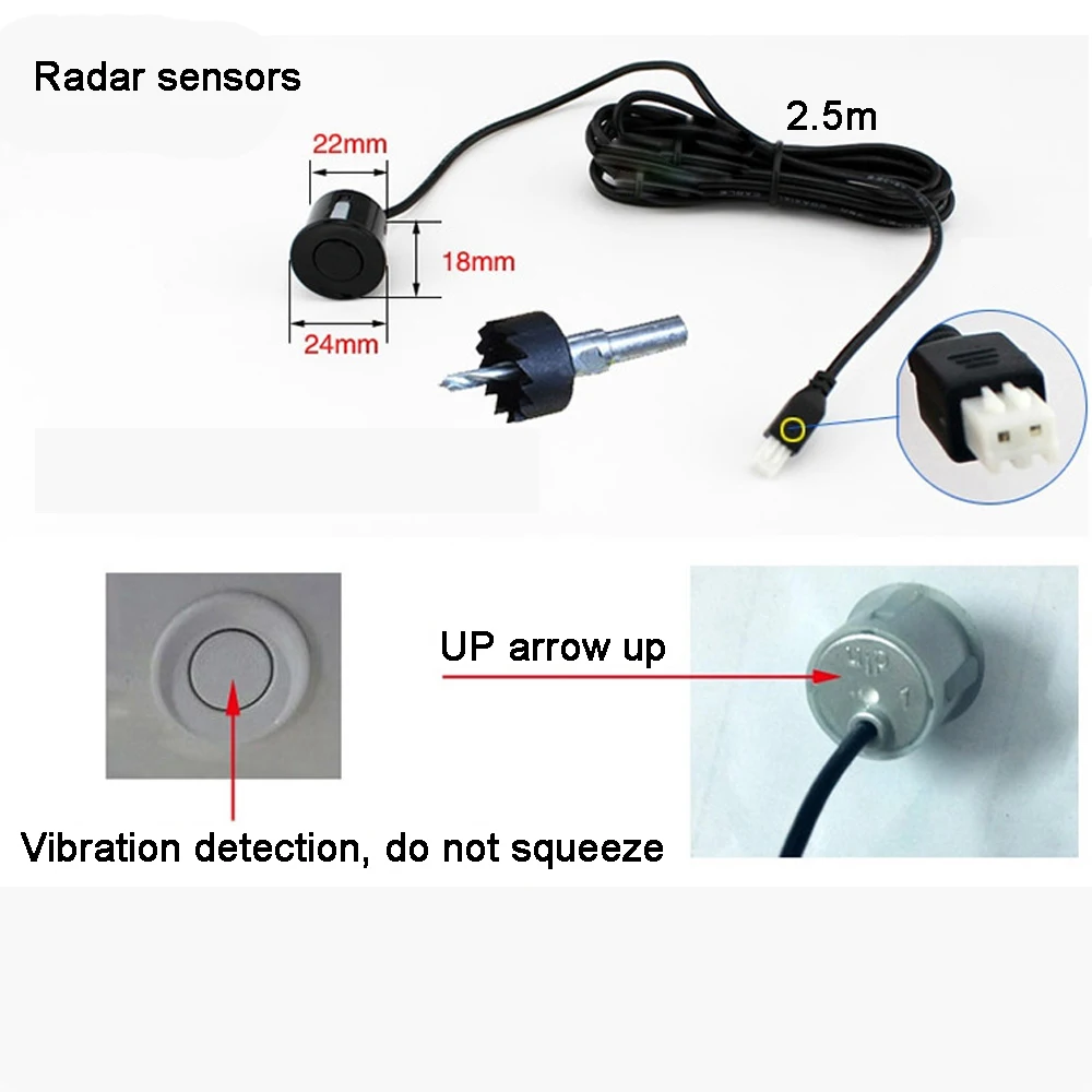 Karadar 4 датчика s зуммер 22 мм Автомобильный датчик парковки Комплект обратный резервный радар звуковой сигнал Индикатор зонд-монитор системы
