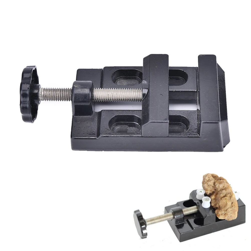 Black DIY Craft Metal Jaw Bench Clamp Drill Press Vice Opening Parallel Table Vise Carving Tool