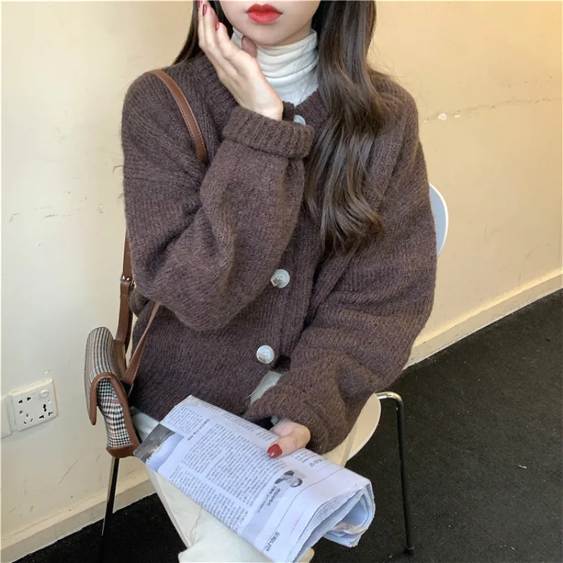 

Casual Cardigan Sweater Women Thin Knitted CoatLong Sleeve Fashion Korean Knitwear Loose Oversize Autumn 2020 Female Clothing