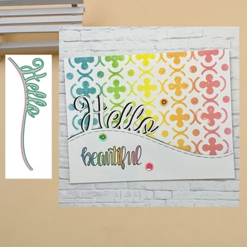 

Hello border Metal Cutting Dies Stencils for DIY Scrapbook Photo Album Paper Card Decorative Craft Embossing Dies