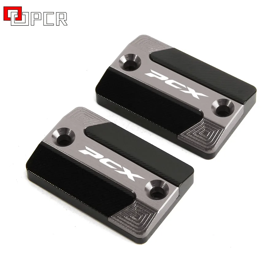 2 pieces Titanium Мотоцикл с ЧПУ Алюминиевый главный тормозной цилиндр для переднего колеса Крышка бачка Крышка для HONDA PCX 125 PCX 150 PCX125 PCX150 - Цвет: 2 pieces Titanium