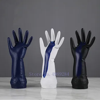 

Nordic Resin Sculpture Character Abstract Hand Finger Crafts Abstract Sculpture Modern Home Decorative Accessories Figurine
