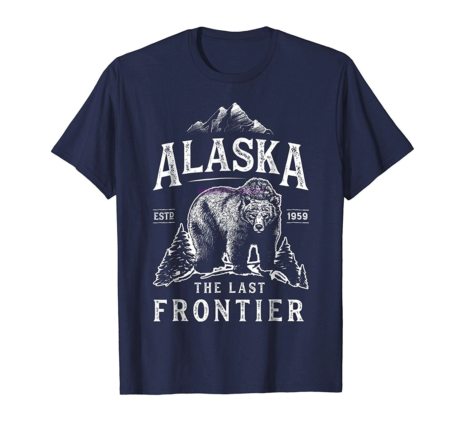 

new men shirt Alaska T Shirt The Last Frontier Bear Home Men menGifts