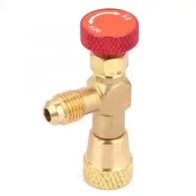 Регулирующий клапан 1/4 ''-5/16'' латунный клапан управления потоком для шланга для зарядки хладагента R410A