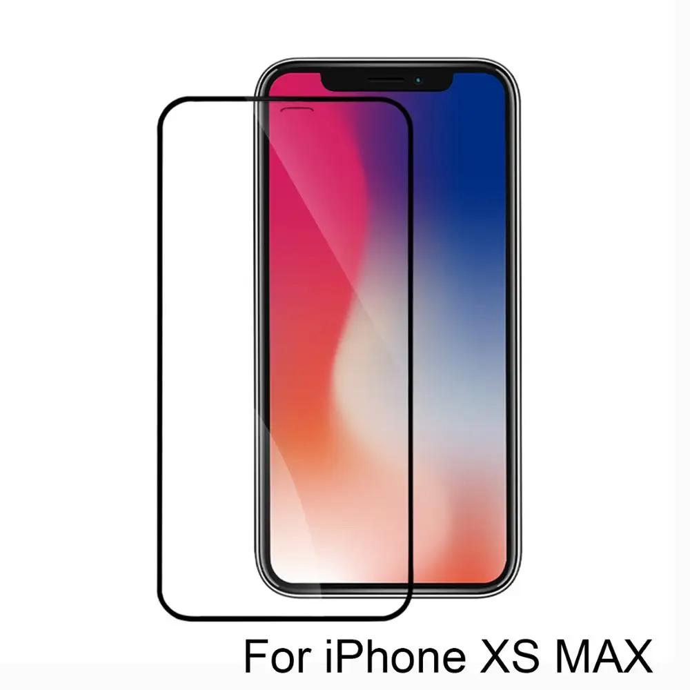 10 шт 9H Полное покрытие экрана протектор стекло для iPhone 7 8 6 6s Plus Защитная пленка для iPhone 11 Pro XR X XS MAX закаленное стекло - Цвет: For iPhone XS Max
