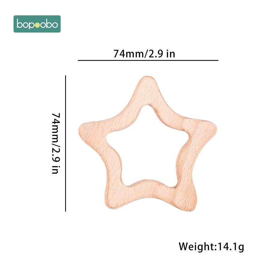 New Star Bopoobo 10 шт. детские игрушки Деревянная Лошадка из бука, можно жевать аксессуары для прорезывания зубов, игрушки для новорожденных, детские деревянные погремушки - Цвет: New Star