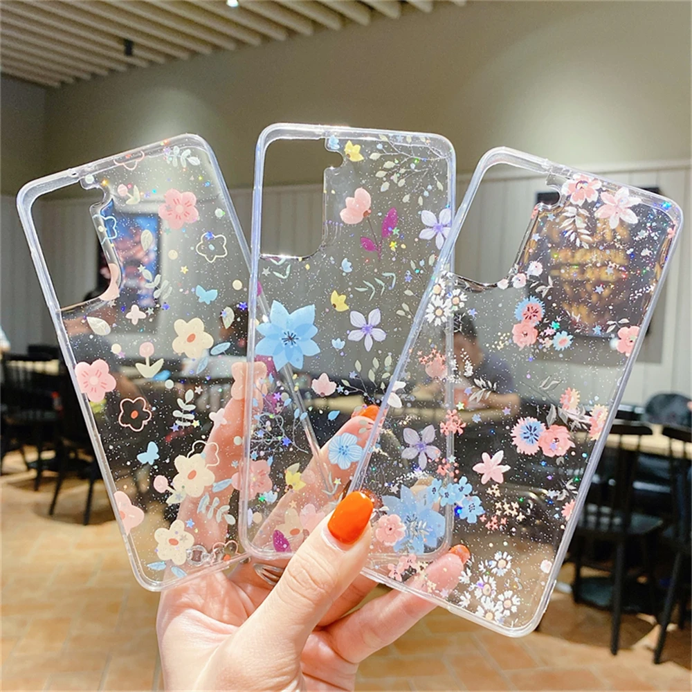 cute phone cases for samsung  Long Lanh Họa Tiết Hoạt Hình Dễ Thương Hoa Trong Suốt Mềm Mại Ốp Lưng Điện Thoại Samsung Galaxy S22 S21 S20 Plus FE Note 20 Cực A52 a72 A32 A50 A71 Bao samsung silicone