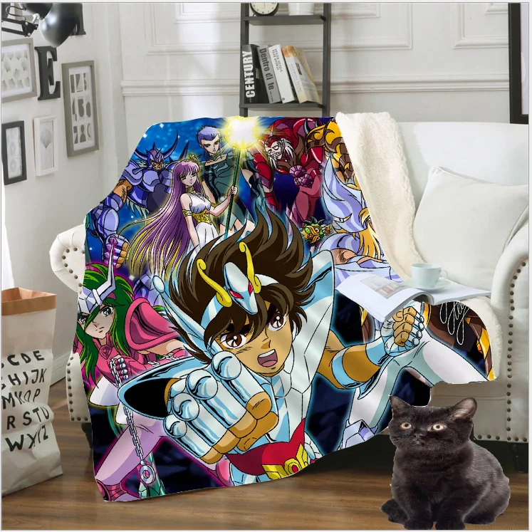 Одеяло для взрослых с 3D принтом Saint Seiya Saori Kido Sion флисовое мягкое покрывало