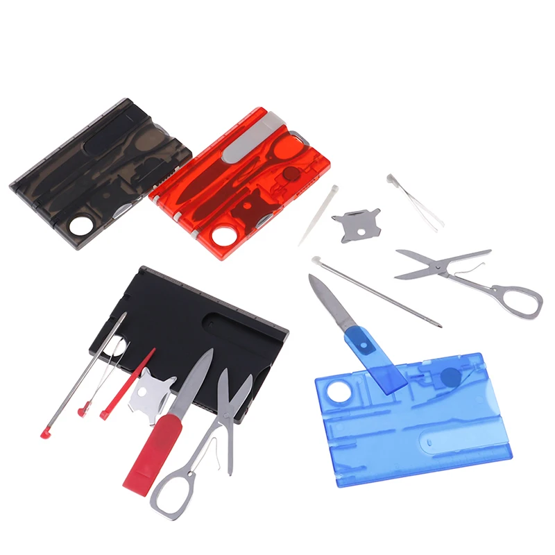 Handy Multifunctional Survival Camping Tool Card LED Light Magnifier Mini Outdoor Tools | Спорт и развлечения