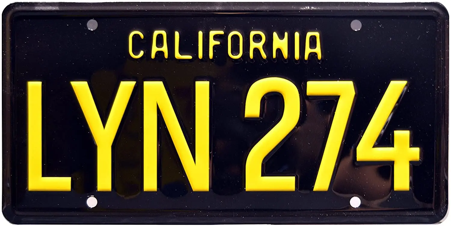 Celebrity Machines Gone in 60 Seconds | LYN 274 Metal Stamped License Plate Дом и сад