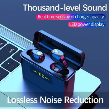 

LED power display binaural Earpiece New X9s TWS wireless Bluetooth earphone with Mic noise reduce sports earbuds for iphone 10 X