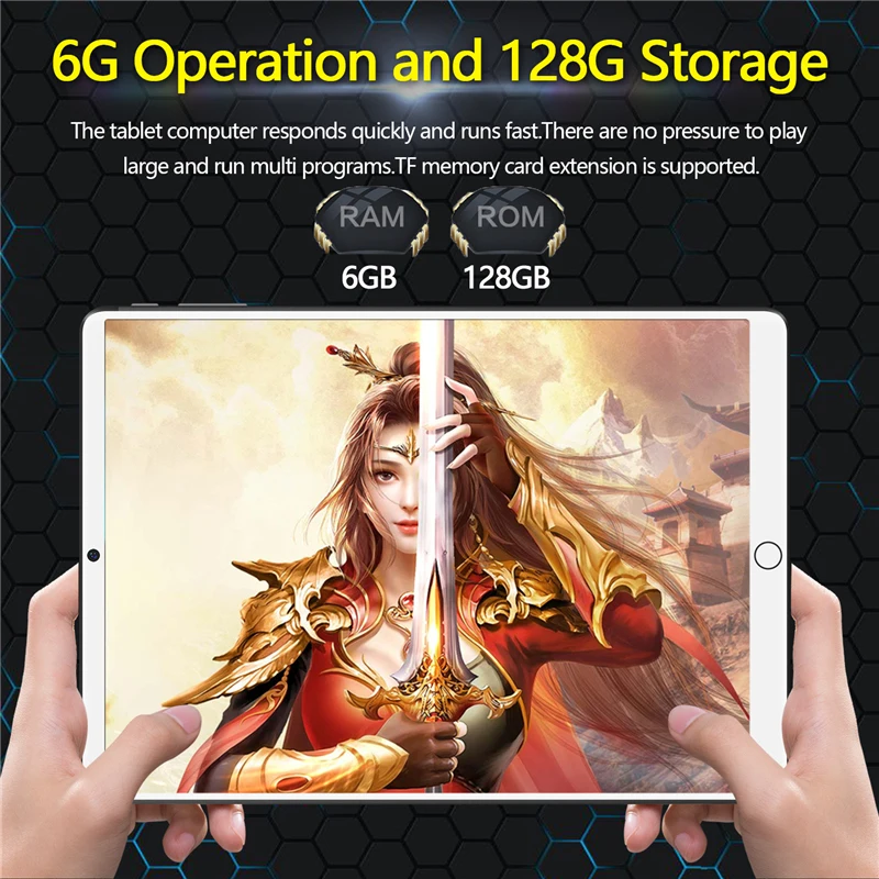 US $96.00 New Tablet IIpad Pro Android Smart Notebook 101inch RAM 6 GB ROM 128GB RAM 4G Dual SIM Card Ultrathin Screen