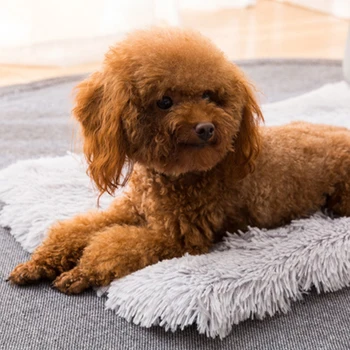 

Puppy Cat Sleeping Bed Blanket Winter Dog Bed Mat Pet Cushion House Square Fluffy Long Plush Warm Soft Fleece