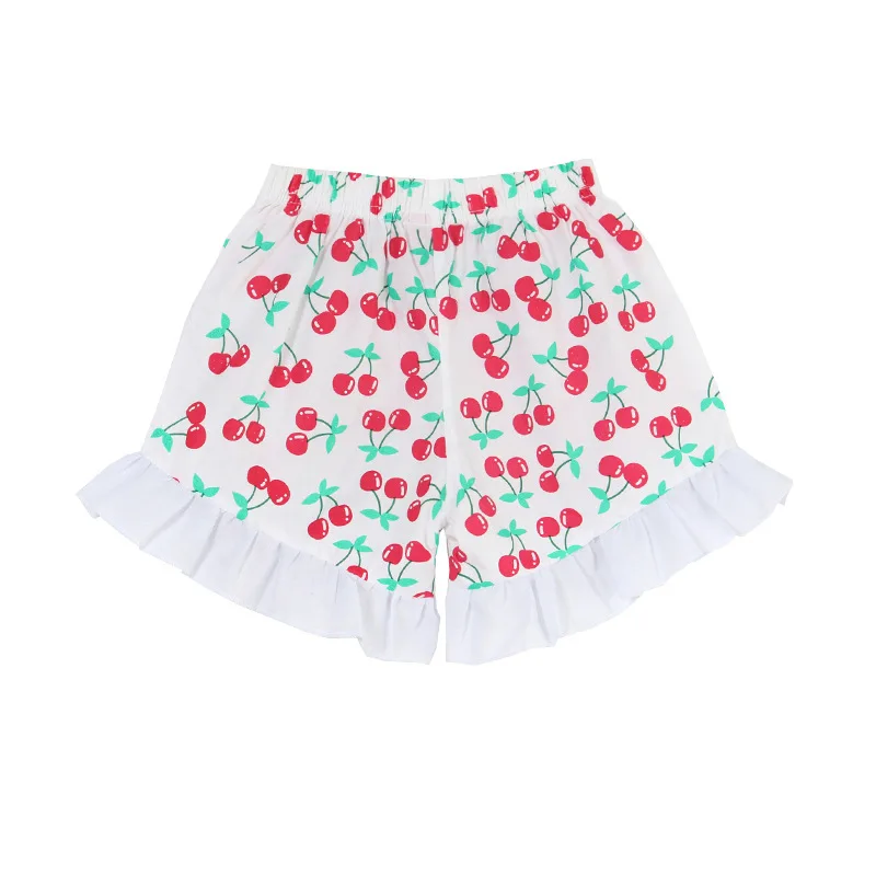 Летняя одежда, шаровары для девочек, шорты с фруктовыми цветами, тонкие шорты для маленьких девочек