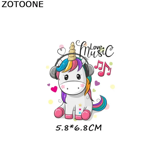 ZOTOONE Cute Cartoon Animal Patches Heat Transfer Iron on Patch for T-Shirt Children Gift DIY Clothes Stickers Heat Transfer G 1085
