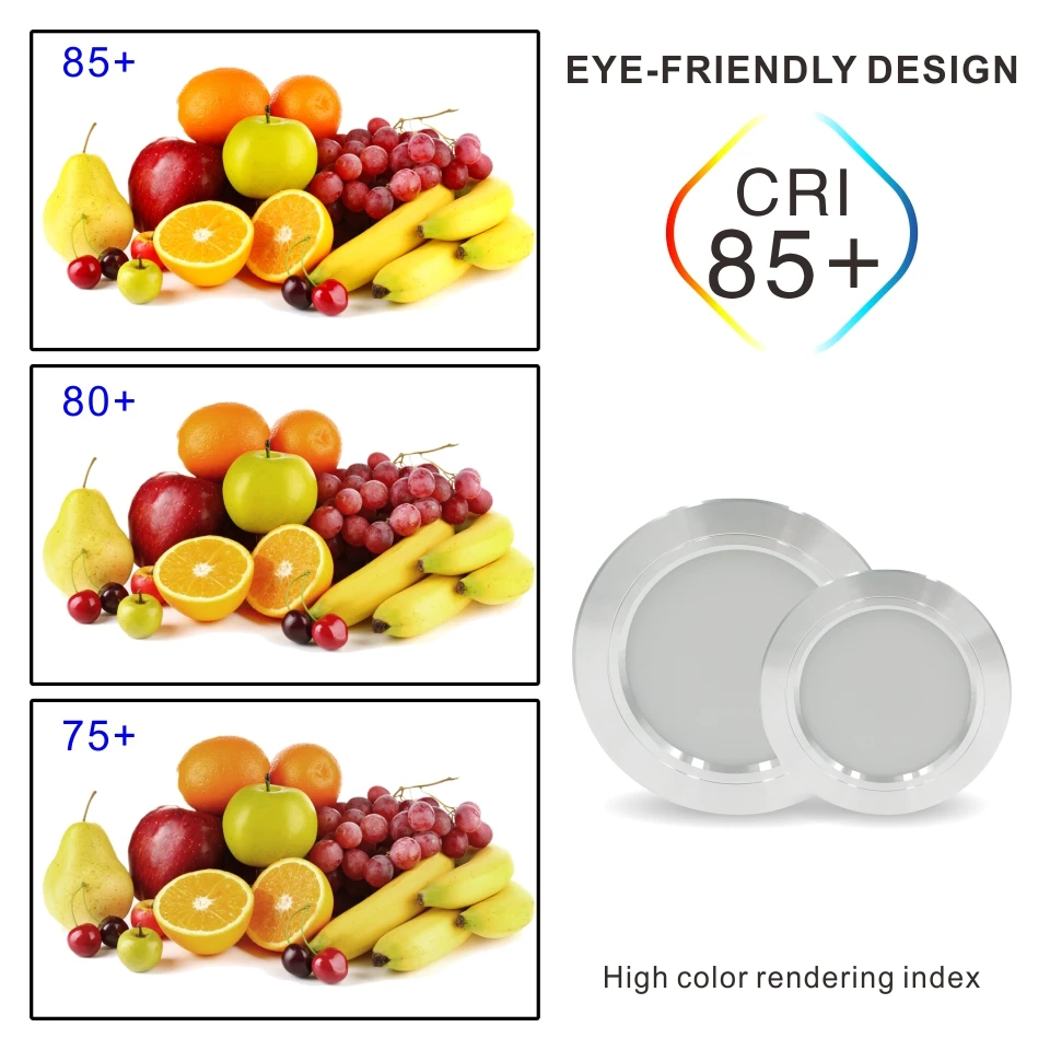 LED Downlight Silver Ultra Thin Aluminum 5W 9W 12W 15W 18W Down Light 220V 230V 240V Round Recessed Spot Lighting
