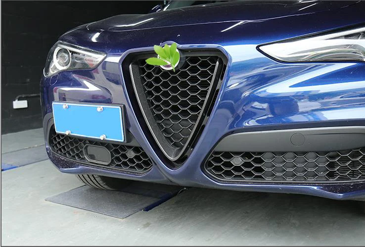 Декоративные наклейки на голову с v-образной рамкой, углеродное волокно для Alfa Romeo Giulia Stelvio, автомобильные аксессуары