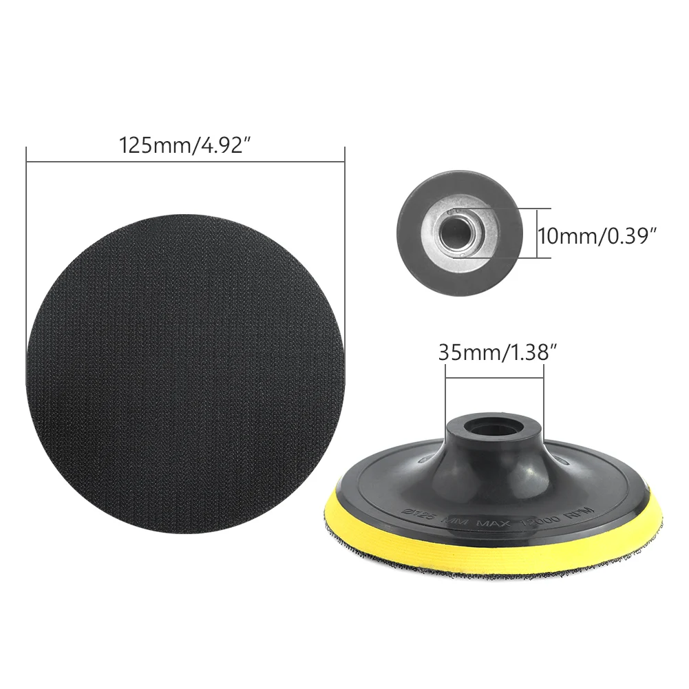 Sanding Pad m10 Шлифовальный диск Pad " крюк петля электрическая шлифовальная машина полировщик инструменты наждачная бумага шлифовальная резервная полировальная пластина M8 M10 M14 резьба - Цвет: Sanding Pad m10