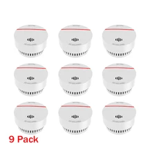 CPVan, 9 шт./лот, беспроводной пожарный детектор дыма, 10 лет, Срок службы батареи, EN14604, сертифицированный CE, пожарный детектор для домашней безопасности, пожарный детектор