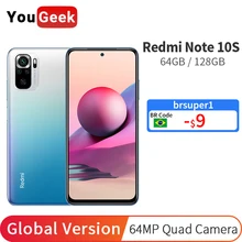 Xiaomi Redmi Note 10S Smart Phone 64GB/128GB Helio G95 64MP Camera 6.43'' AMOLED Screen 5000mAh 33W Fast Charging Global Version