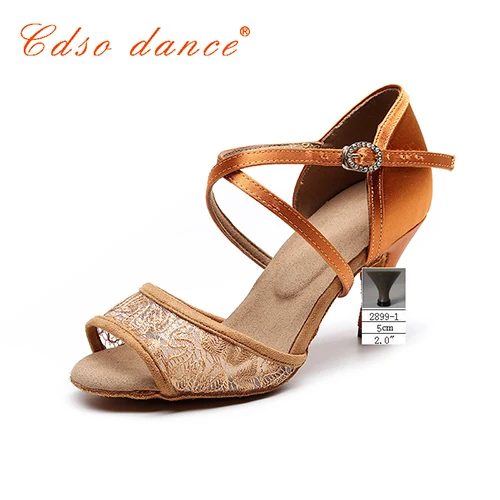 Bronze 5cm heel Новинка года; женские туфли для танцев в стиле Cdso; бронзовые атласные туфли для латинских танцев; женские вечерние туфли для сальсы; свадебные туфли на высоком каблуке 10 см; мягкая подошва - Цвет: Bronze 5cm heel
