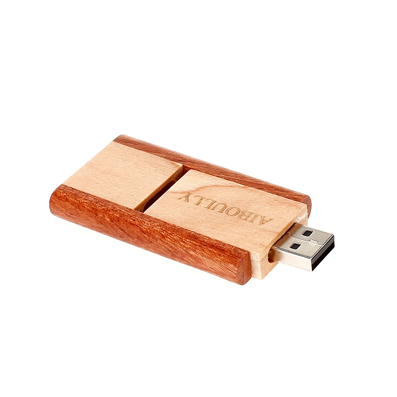 Вращающийся usb 2,0 деревянный USB флэш-накопитель 4 ГБ 8 ГБ Флешка 16 ГБ флеш-накопитель 32 Гб 64 Гб usb-носитель высокоскоростные Подарки Бесплатный Пользовательский логотип