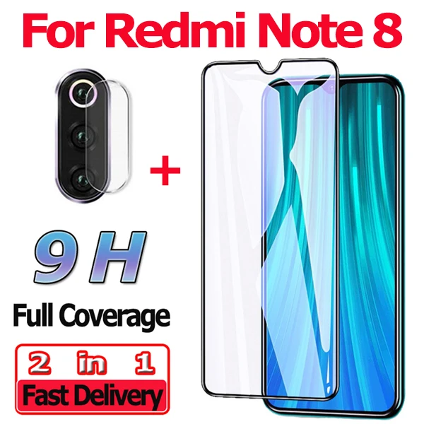 2 в 1 защитное стекло на Xiaomi Pocophone F1 протектор экрана Redmi Note 8 Pro закаленное стекло Redmi Note8 камера стекло Покофон Ф1 защитное стекло редми ноут 8 стекло ксиоми редми нот 8 про стекло Pocophone F1 glass - Цвет: Note 8 2-in-1