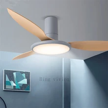 Fan-Lamp Decorative Led-Lighting Acrylic Bing Nordic Bedroom New Minimalist Dimmable