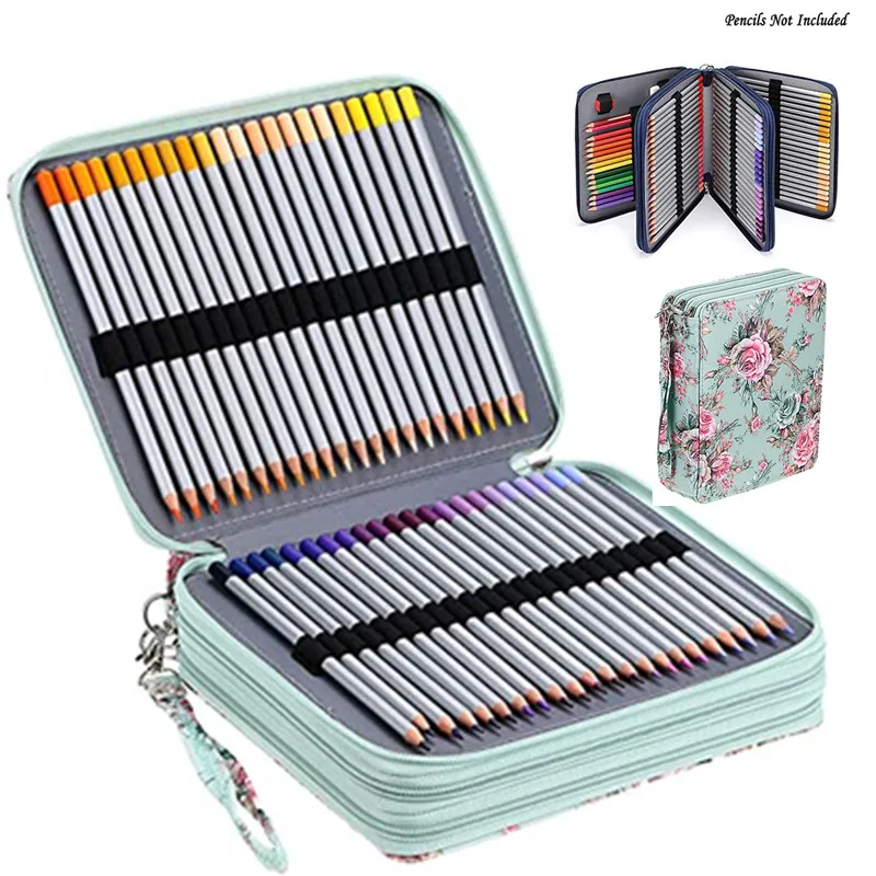 

120 Slots Holes Pencil Case School Pencilcase for Girl Boy Cute Bee Monkey Pen Box Large Penal Big Storage Bag Stationery