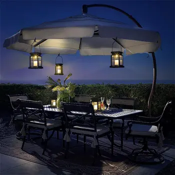

New LED Solar Lamp Flickering Smokeless Flameless Candle Waterproof Flame Lamp Flickering Garden Light Hanging Solar Lantern