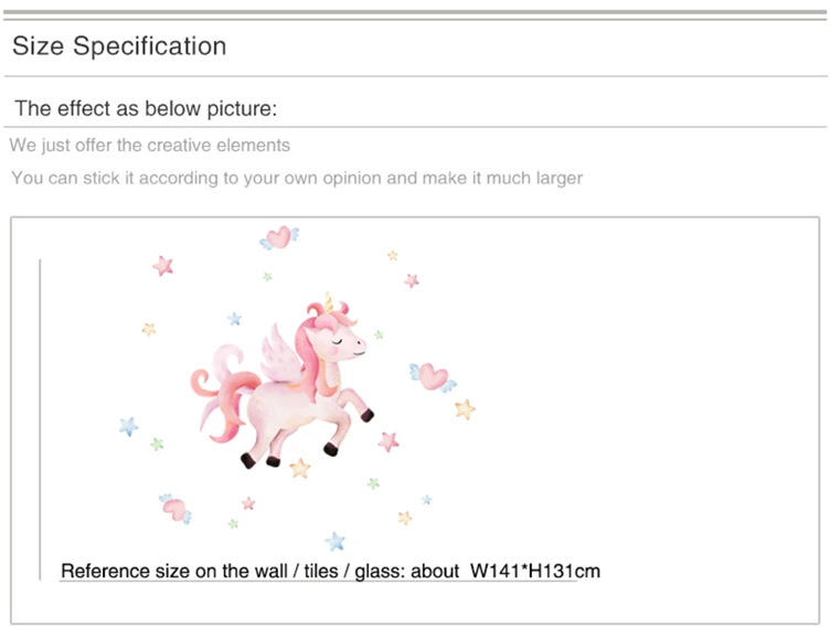 [SHIJUEHEZI] мультфильм единорог Радуга наклейки на стену DIY Наклейка на стену с изображением животных наклейки для детей детская комната украшение для детской спальни