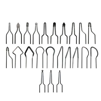 

23pcs Mini Metal Alloy Accessories Portable Replacement Adjustable High Impedance Pyrographic Tip Kit Heating Wire Carving