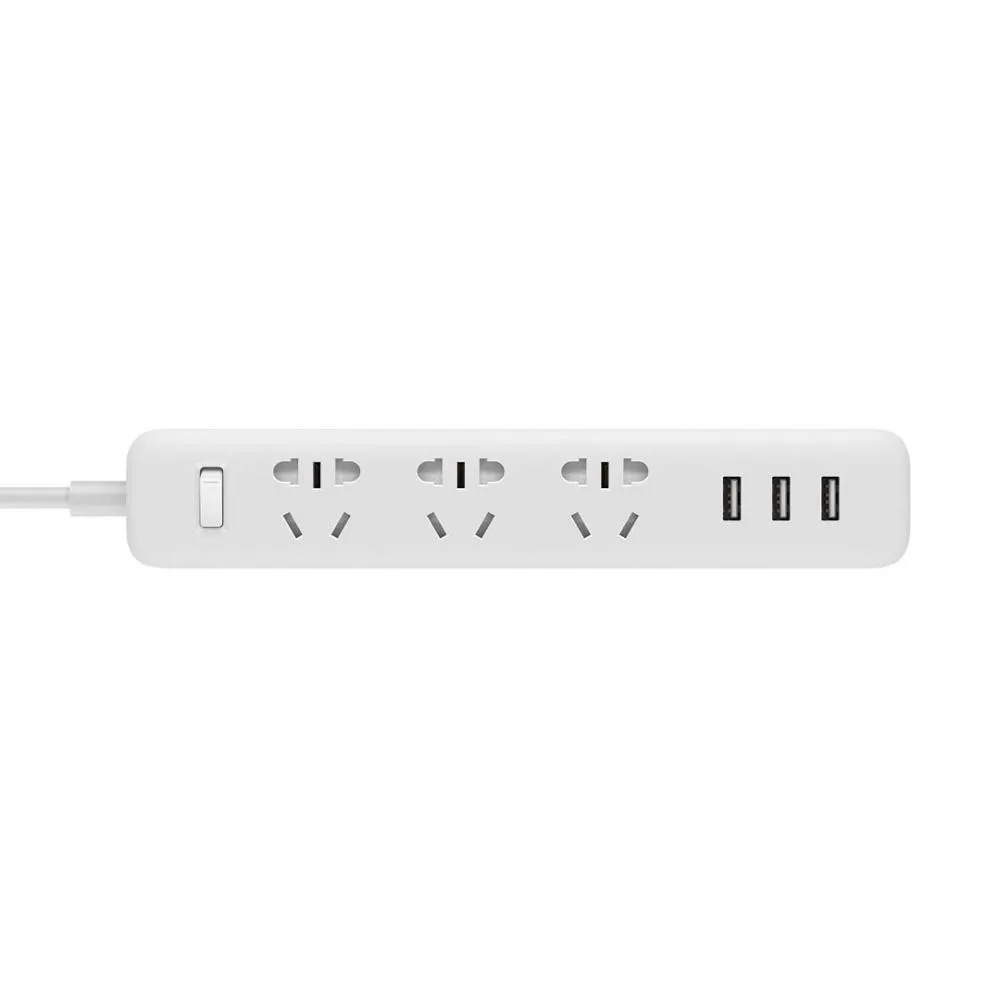Xiaomi Power Socket Strip 3 USB 2A Fast Charge Multifunctional Smart Wiring Board Switching Supply Home Drag Line | Электроника