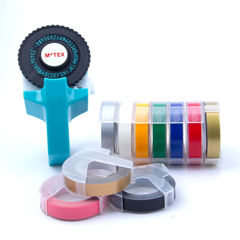 Blue-10pcs-6 UniPlus 10 шт. ленты для этикеток для Dymo 3D производитель этикеток Motex E101 принтер для этикеток письма машинка для ручной работы рельефная наклейка - Цвет: Blue-10pcs-6