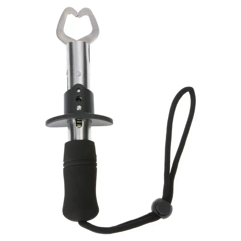 

16x6cm Fish Lip Gripper Grabber Portable Fishing Grip Fish holder with Weight Scale Ruler Fishing Gear Stainless Steel