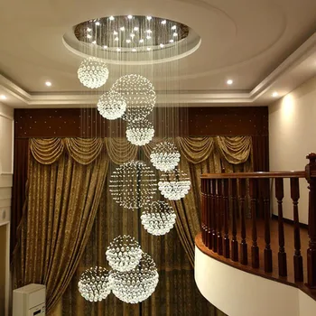 

New Long crystal chandelier lighting lustres lampadari modern stage chandelier LED light, clear crystal lighting fixtures